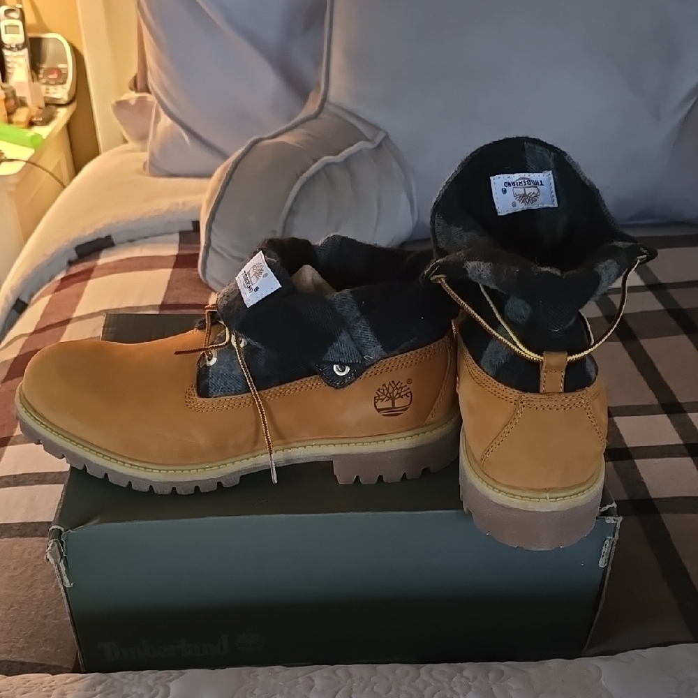 Timberland Tan and Black Rugged Boots